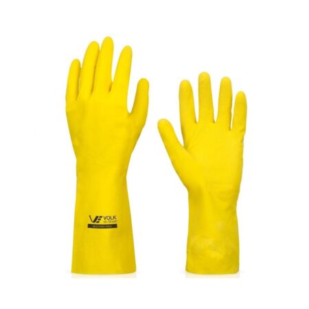 Luva latex multiuso amarela G