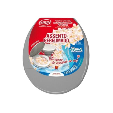 Assento sanit almof floral cinza durin 0757