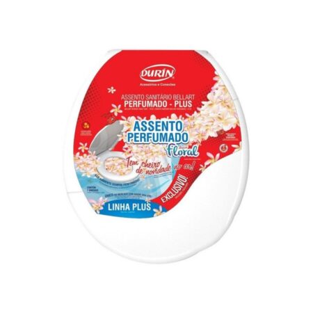 Assento sanit plus floral branco durin 0765