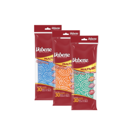 Pano multiuso descart Vabene com 30 panos